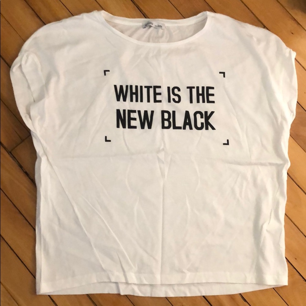 ZARA “White is the new black” T Shirt
